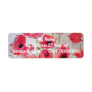 Etiquetas de Endereço de Devolução de Flor de C