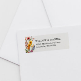 Etiquetas de Endereço de Devolução de Flores Prens