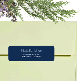 Etiquetas de Endereço de Devolução de Fontes Azul