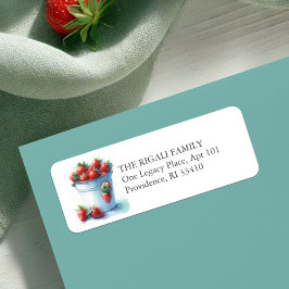 Etiquetas de Endereço de Devolução de Morango de A