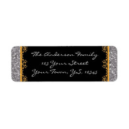 Etiquetas de endereço de devolução de Natal pratea