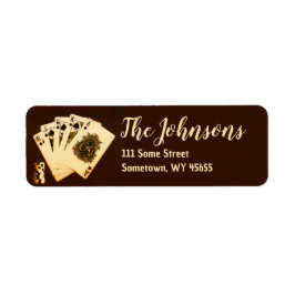 Etiquetas de Endereço de Devolução de Poker Royal
