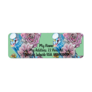 Etiquetas de Endereço de Devolução de Rosa Wate