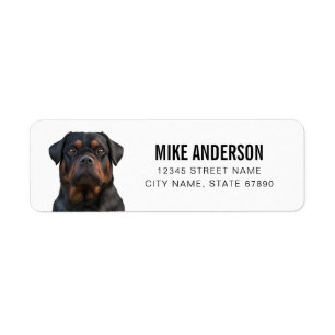 Etiquetas de Endereço de Devolução do Rottweiler