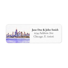 Etiquetas de Endereço de Devolução do Skyline Chic
