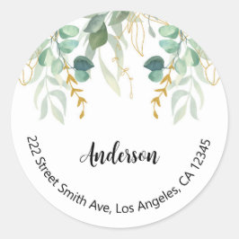 Etiquetas de Endereço de Devolução Floral