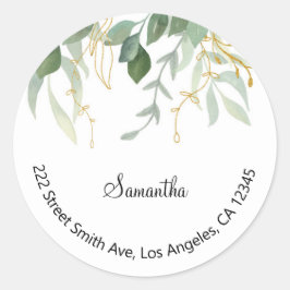 Etiquetas de Endereço de Devolução Floral