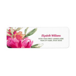 Etiquetas de Endereço de Devolução Floral da Fuchs