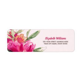 Etiquetas de Endereço de Devolução Floral da Fuchs