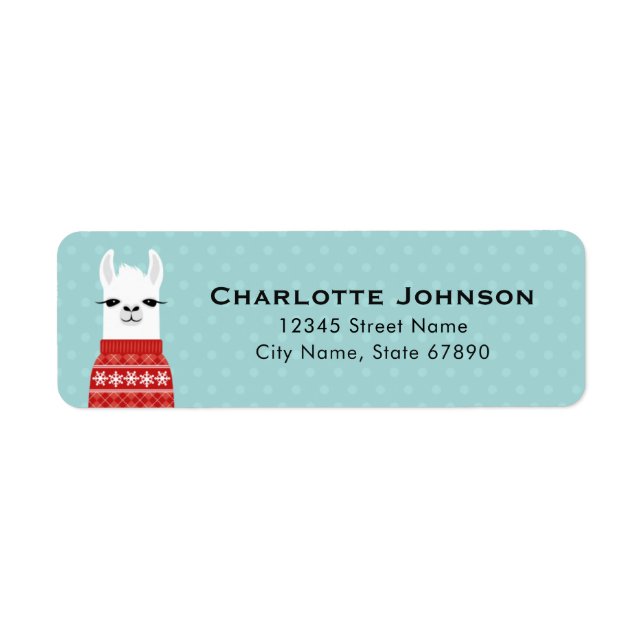 Etiquetas de Endereço de Devolução Llama (Frente)