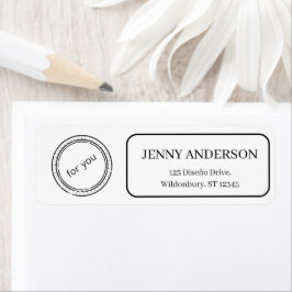 Etiquetas de endereço de devolução mínima do logot