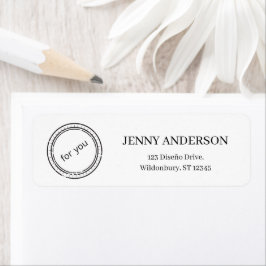 Etiquetas de endereço de devolução mínima do logot