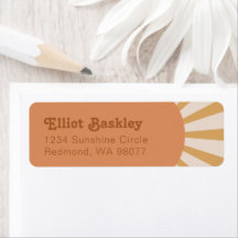 Etiquetas de Endereço de Devolução Sun | Rótulo de