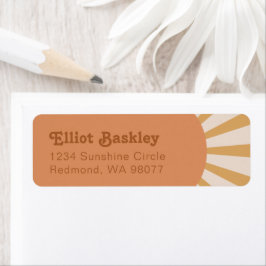 Etiquetas de Endereço de Devolução Sun | Rótulo de