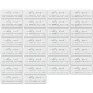 Etiquetas de endereço de devolução transparente