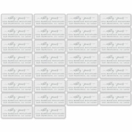 Etiquetas de endereço de devolução transparente 3,