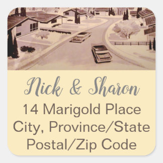 Etiquetas de Endereço de Envelope Moderno do sécul