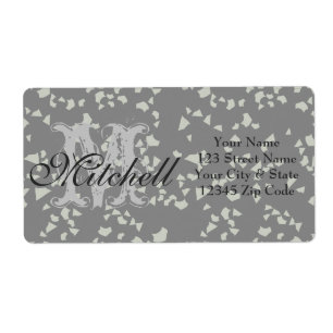 Etiquetas de endereço de envio de terrazzo persona