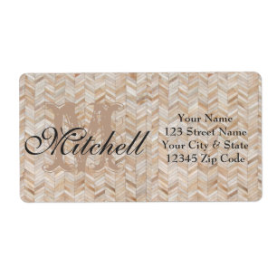 Etiquetas de endereço de envio em couro personaliz