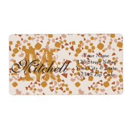 Etiquetas de endereço de envio em terrazzo persona