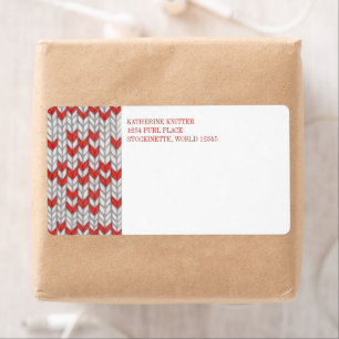 Etiquetas de Endereço de Envio RED NORDIC KNIT