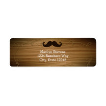 Etiquetas de Endereço de Festa de Bigode de Corda 