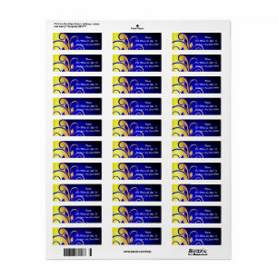 Etiquetas de endereço de Fleur de Leu Costume