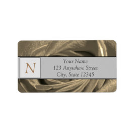 Etiquetas de endereço de foto do Floral Sepia Rosa