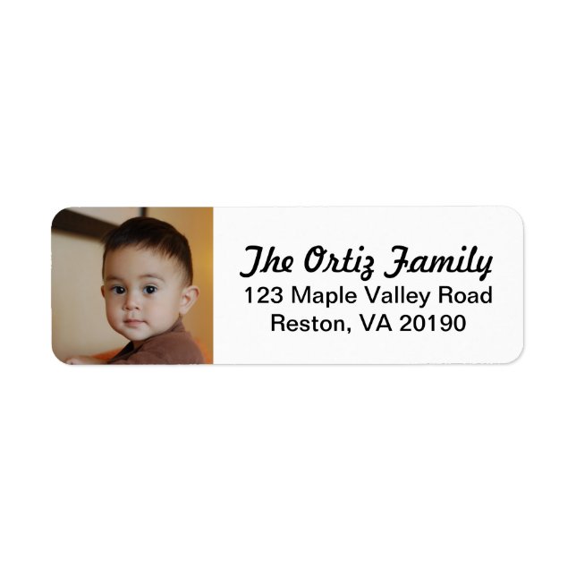 Etiquetas de Endereço de Foto Personalizadas (Frente)