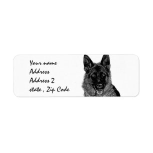 Etiquetas de endereço de german shepherd