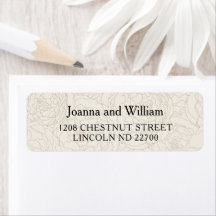 Etiquetas de endereço de ida e volta de casamento