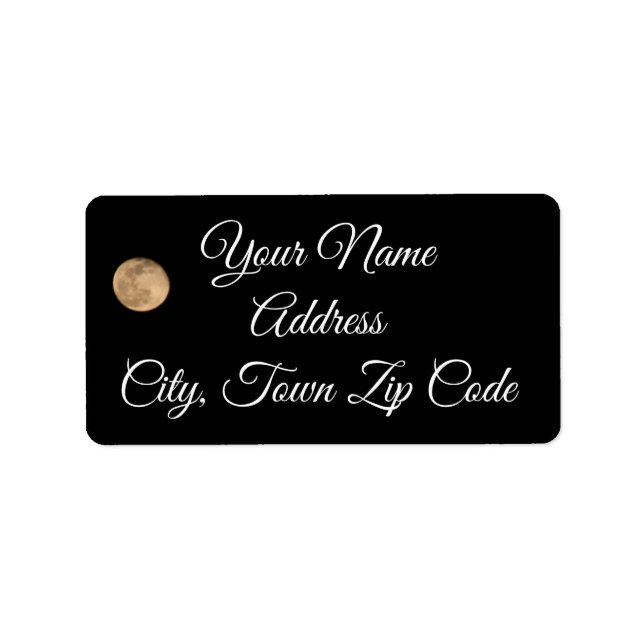 Etiquetas de Endereço de Lua Completa (Frente)