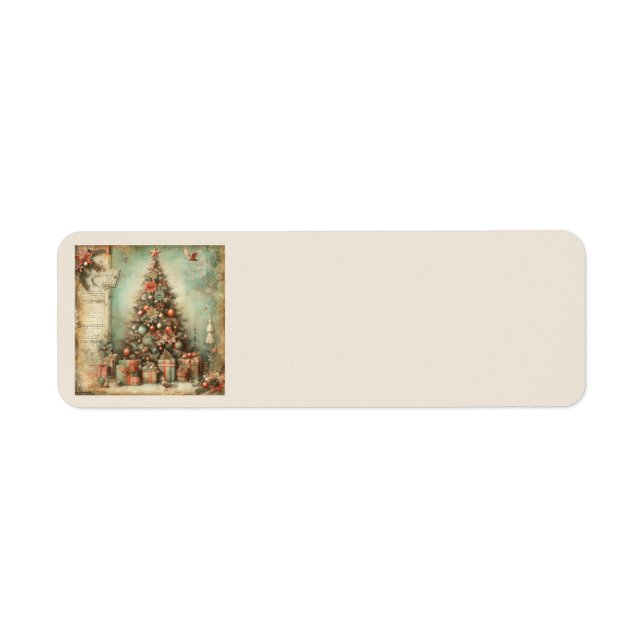 Etiquetas de Endereço de Natal Antigas (Frente)