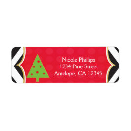 Etiquetas de Endereço de Natal Árvore Moderna Fofa