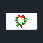 Etiquetas de endereço de Natal CHRISTMAS HOLLY<br><div class="desc">Etiquetas de endereço de Natal Holly Design</div>