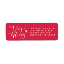 Etiquetas de Endereço de Natal Muito Feliz