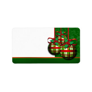 Etiquetas De Endereço De Natal Para Correio De Car