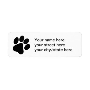 Etiquetas de endereço de Pawprint