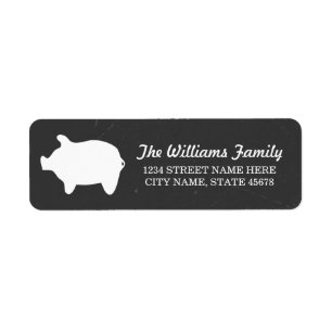 Etiquetas de endereço de Piggie do quadro