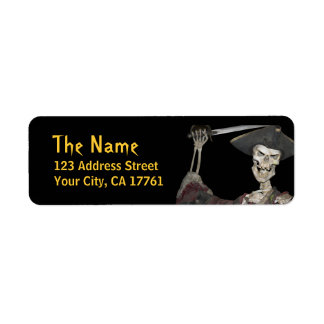 Etiquetas de Endereço de Pirata do Skeleton