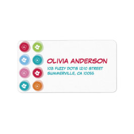 Etiquetas de endereço de pontos coloridos do Felpu