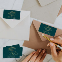 Etiquetas de endereço de quadro de Ouro Elegante V