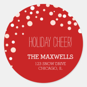 Etiquetas de endereço de queda do feriado da neve