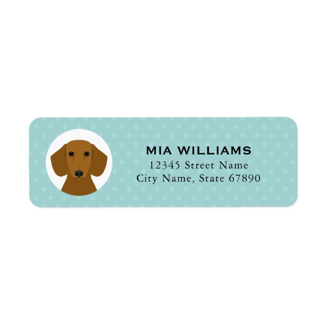 Etiquetas de Endereço de Remessa Dachshund (Frente)