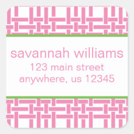 Etiquetas de endereço de retorno de bambu e Grosgr