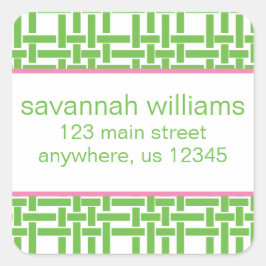 Etiquetas de endereço de retorno de bambu e Grosgr