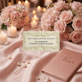 Etiquetas de Endereço de Retorno de Casamento em F