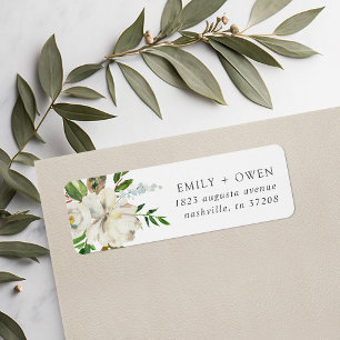 Etiquetas de Endereço de Retorno de Casamento Flor