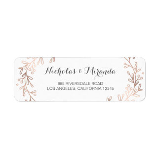etiquetas de endereço de retorno de casamento, lou