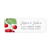 Etiquetas de endereço de retorno de Cherries de Fr